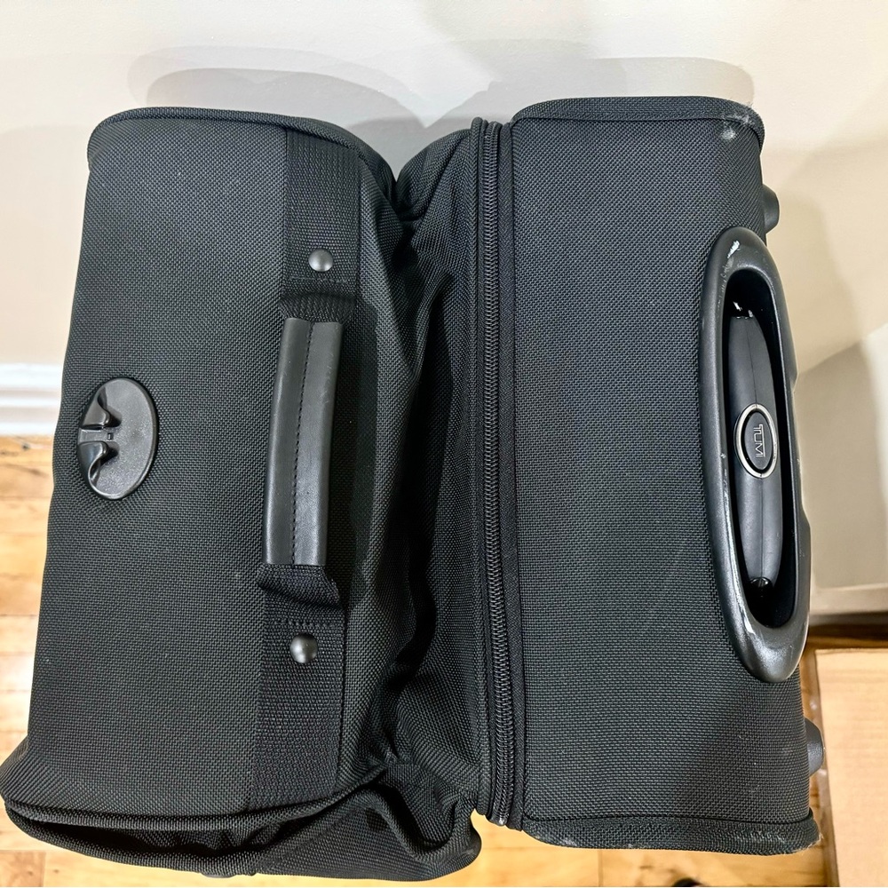 Tumi luggage bag.